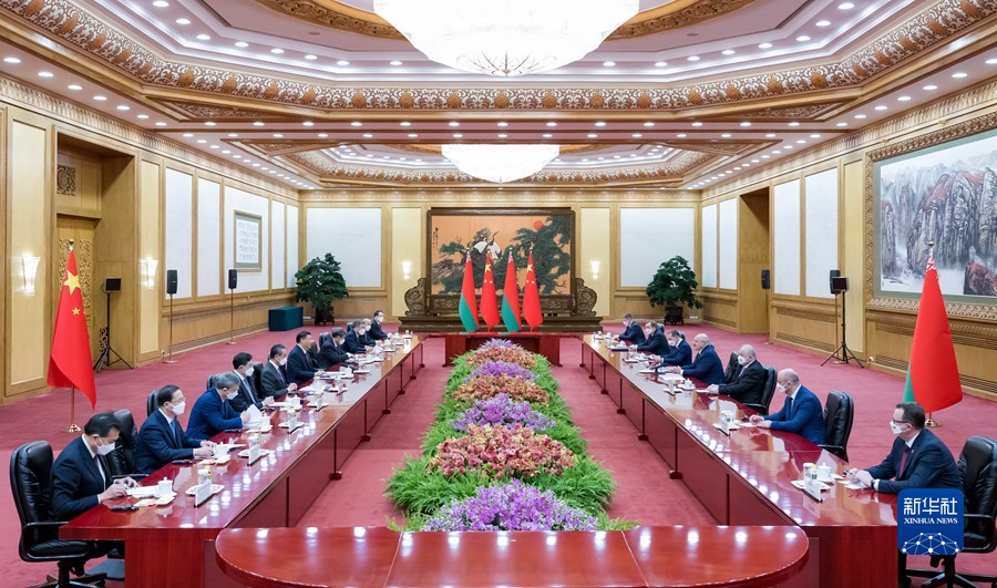 习近平同白俄罗斯总统卢卡申科举行会谈(图2) 习近平同白俄罗斯总统卢卡申科举行会谈(图2)