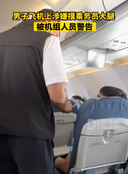 男子疑摸飞机乘务员大腿被警告,秒认怂道歉……(图1) 9.png