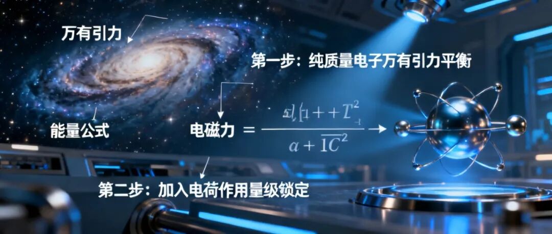 信手笔记（三十七）：破解物理难题：万有引力与电磁力量级差距的核心推导过程(图2)