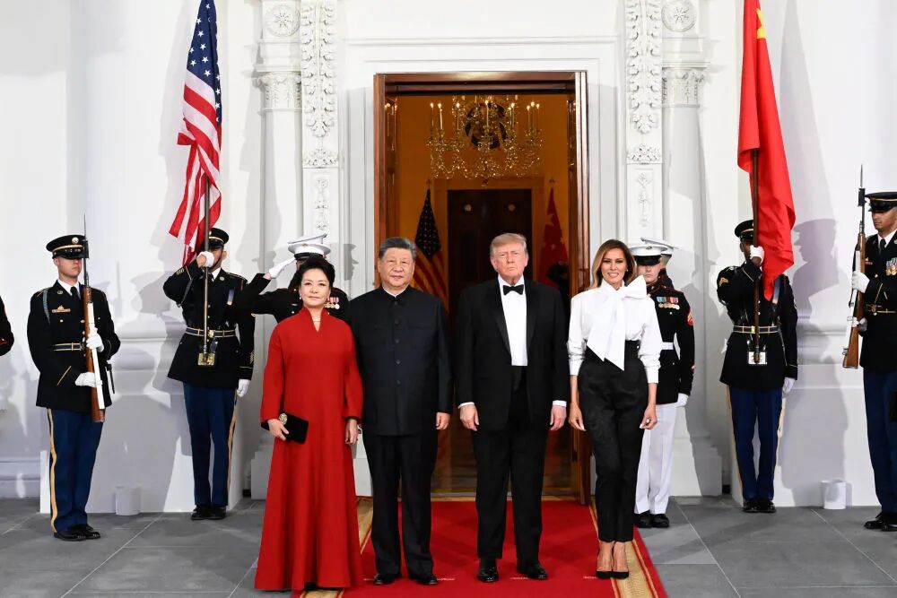 习近平和彭丽媛出席特朗普总统夫妇举行的欢迎宴会（高清大图）