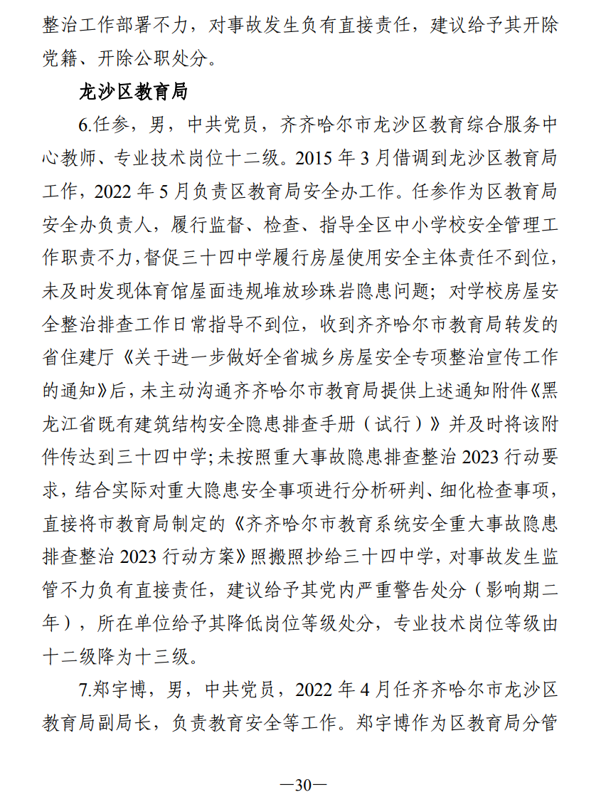 51人被追责!齐齐哈尔体育馆坍塌事故调查报告公布(图39) 640.png